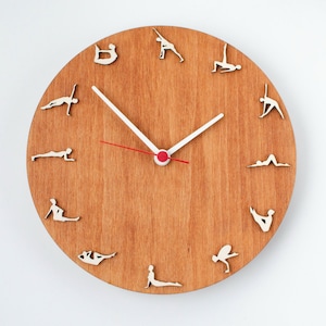 Pilates clock different colors and sizes Stretching room decor Pilates gift image 4