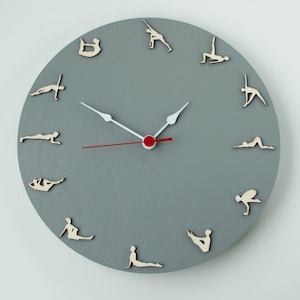 Pilates clock different colors and sizes Stretching room decor Pilates gift image 1