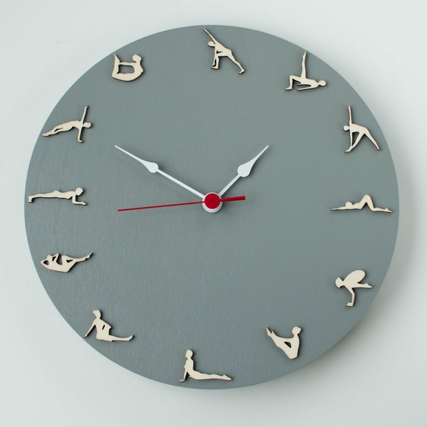Pilates clock different colors and sizes | Stretching room decor | Pilates gift