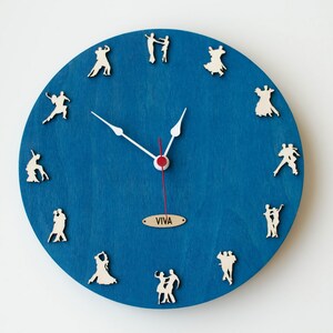 Ballroom dance clock with Dancing Couple Ballroom dancer Gift for dance lovers Pair Dance clock Dance decor Dance studio image 4