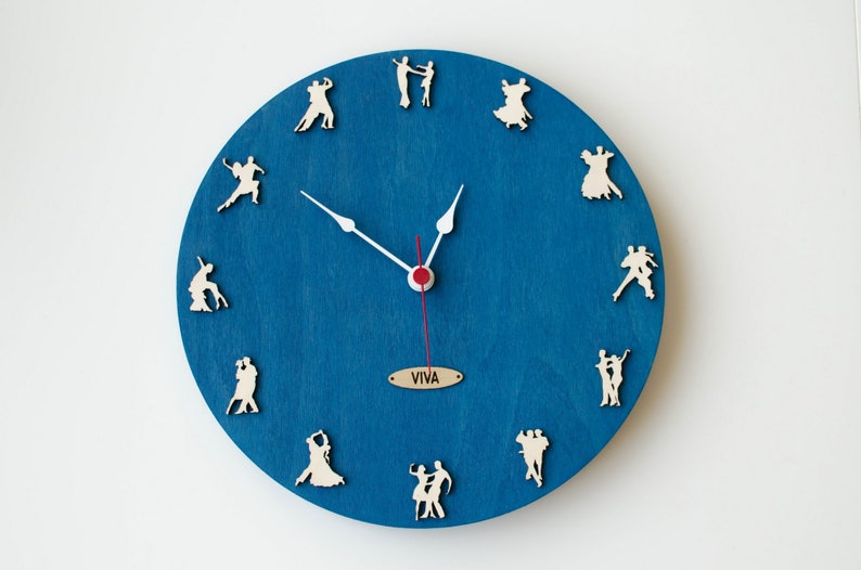 Ballroom dance clock with Dancing Couple Ballroom dancer Gift for dance lovers Pair Dance clock Dance decor Dance studio image 4