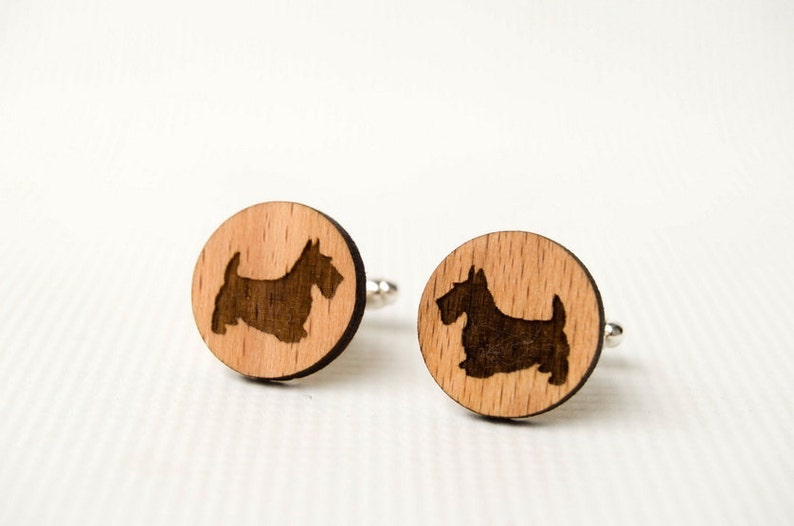 Dog breed Cufflinks wood men accessories Father/'s day gift dog portrait gift for pet lovers Wood Cuff Links Gift for Daddy