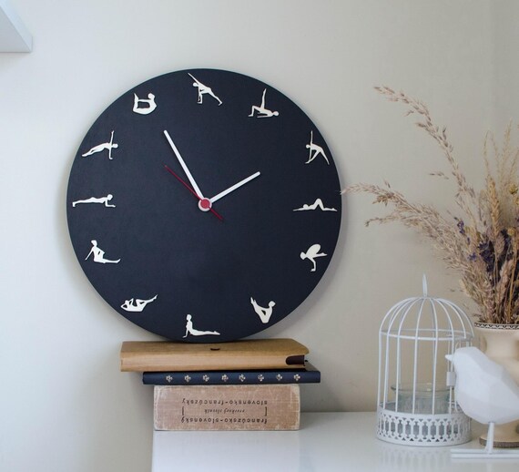 Personalized Pilates Wall Clock for Mindful Home & Wellness Spaces