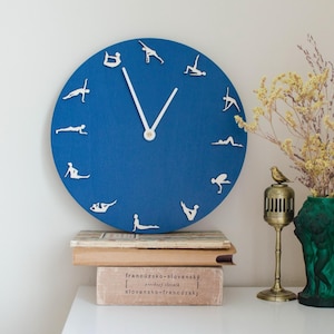 Regalo Pilates per donne: orologio da parete personalizzato per casa o studio