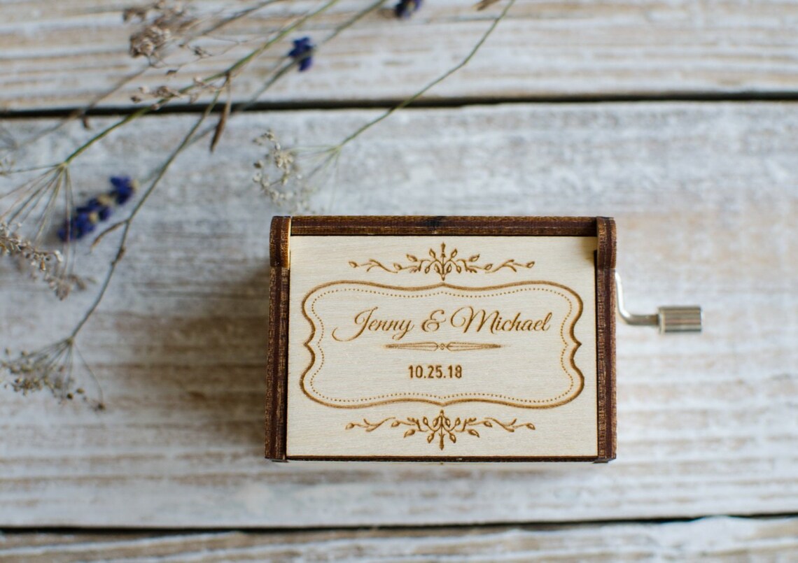 Music Box Personalized gift for couple Engraving wooden Etsy