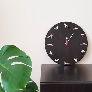 Pilates clock different colors and sizes Stretching room decor Pilates gift image 6