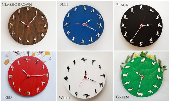 Snowboarding Wall Clock Wood Home Kitchen Decor Ski Sign Unique Snowboarder Gift Man Husband Extreme Sport Lovers Skiing Art Snowboard Clock