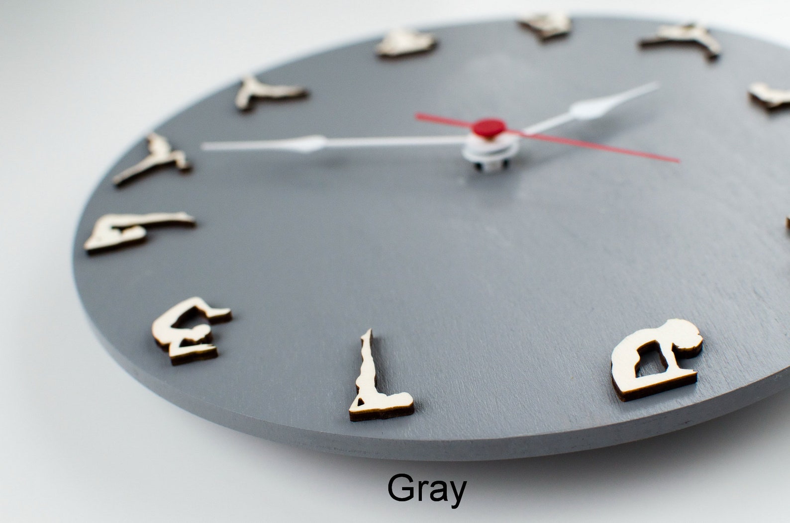 Yoga clock Yoga gift wood wall clock Zen Om gift for yoga Etsy España