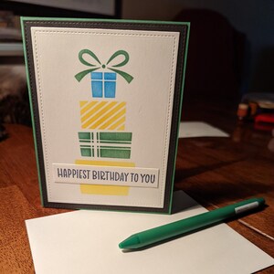 Stack of presents card