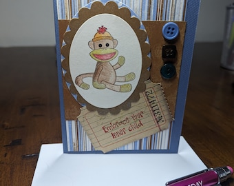 Sock Monkey card