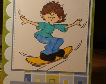 Skateboarding card