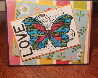 Blank butterfly card