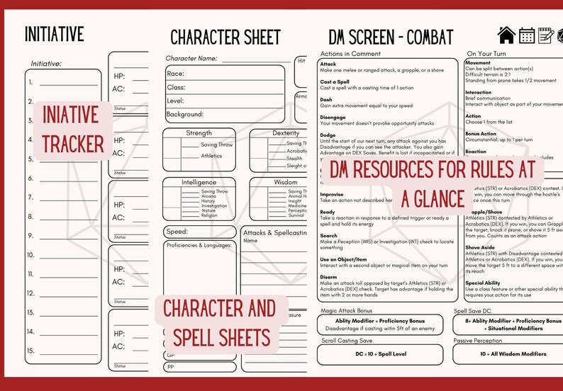 9 Colors Digital D&D Campaign Journal Dungeon Master Journal Etsy