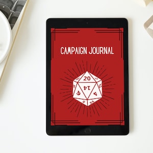 9 Colors Digital D&D Campaign Journal, Dungeon Master Journal, Dungeons and Dragons Resource