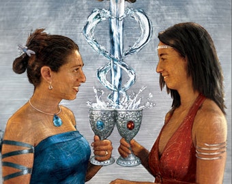 Two of Cups - Tarot Fine Art Print