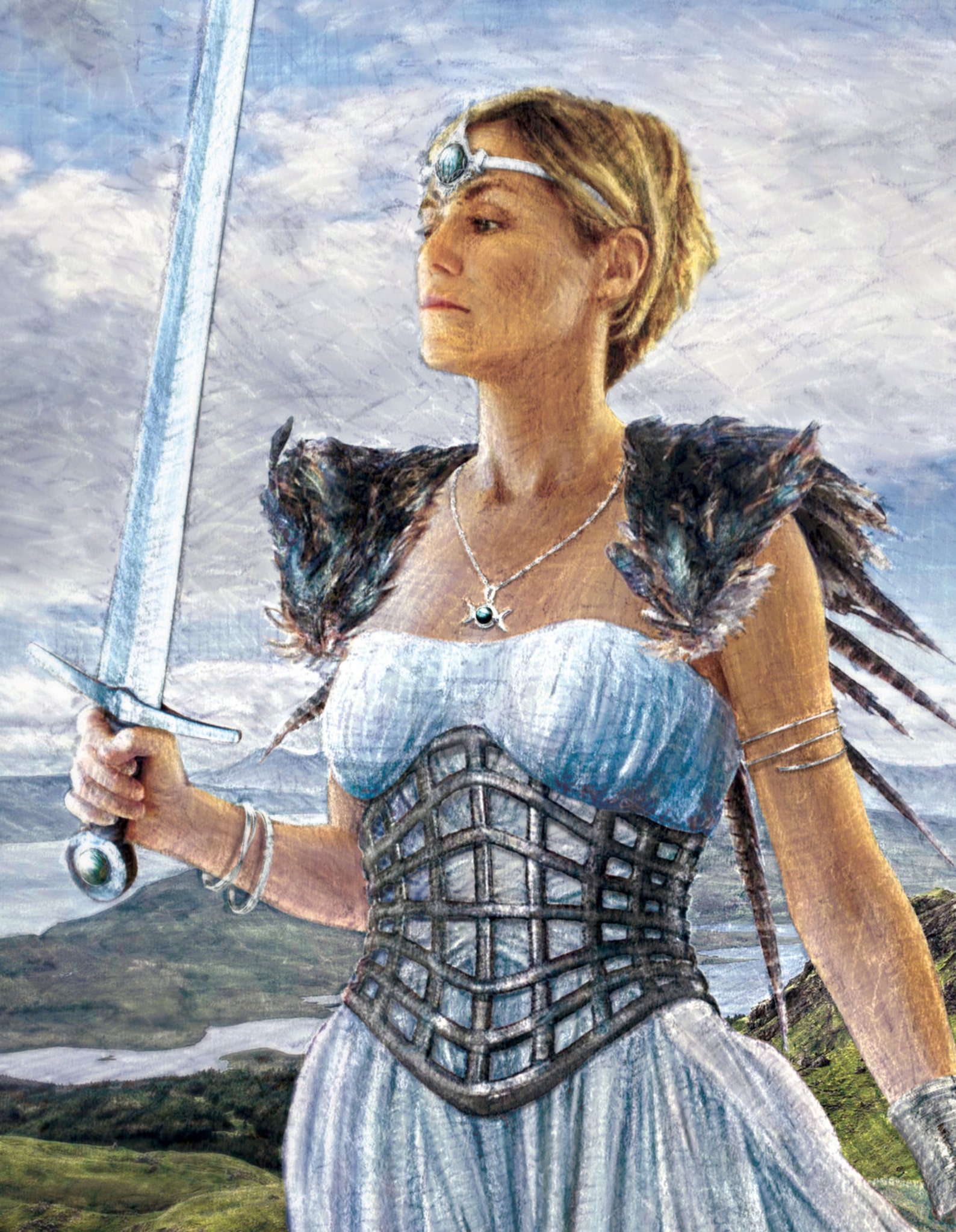 Queen of Swords Tarot Fine Art Print Etsy