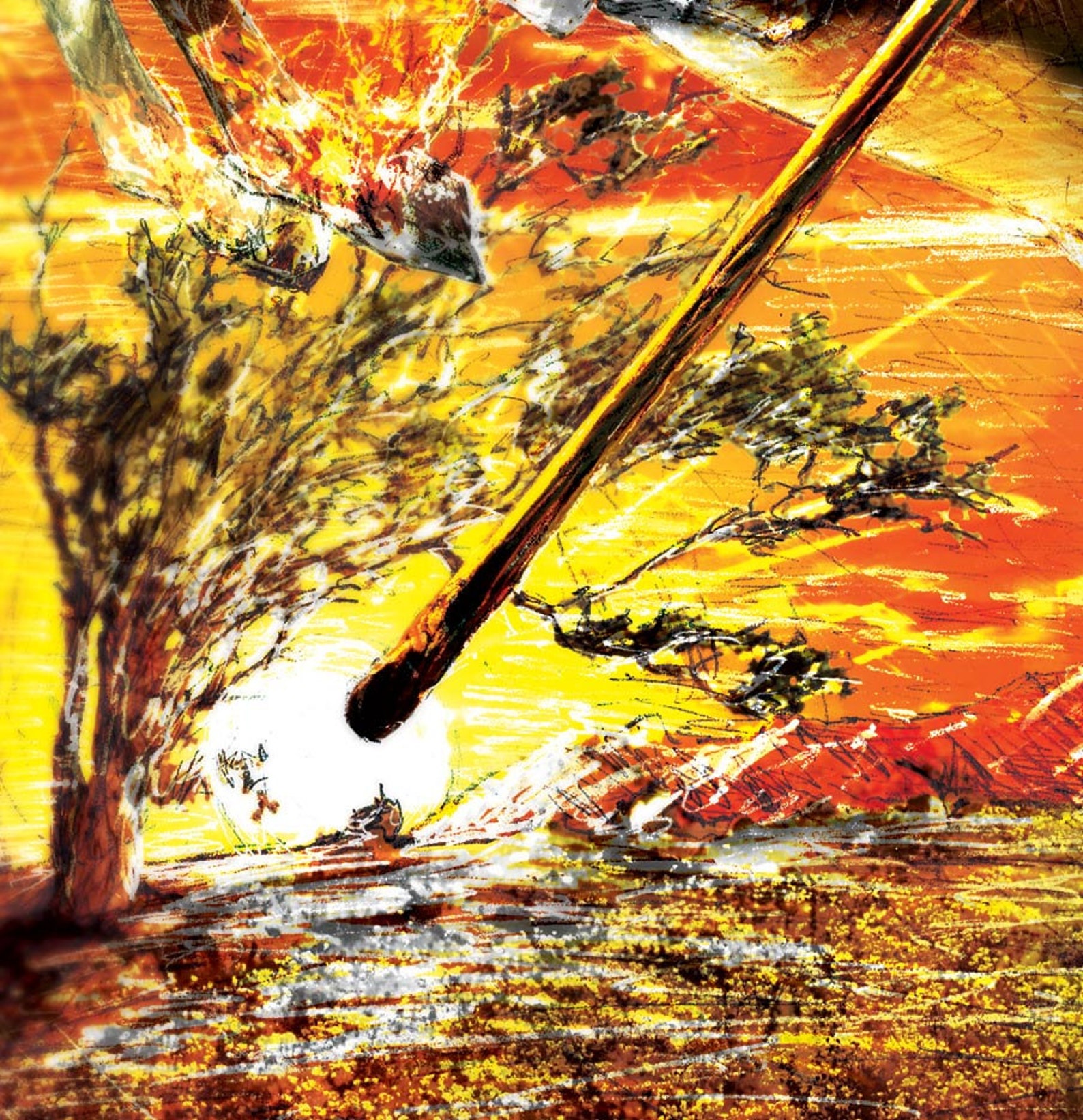 Knight Of Wands Tarot Fine Art Print Etsy