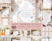 Wildflower Baby Shower Invite Bundle, Wildflower Baby Shower Game Bundle, Baby Shower Wildflower Decorations