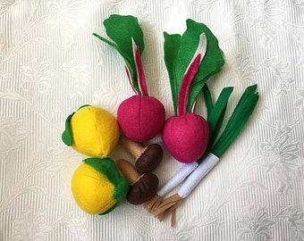 Thanksgiving sale—-Set of felt foods vegetables Garden--Kitchen toys--Play Food---toddler Educational toys--felt vegetables set