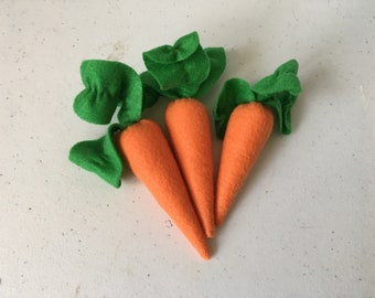 Thanksgiving sale  --felt carrot,pretend play food for toy kitchen, felt carrot--felt vegetable--children kitchen toy-10 carrots