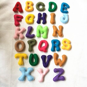 Easter sale--Colorful felt alphabet for kids, Felt Stuffed Alphabet,  preschool-handmade alphabet, Educational Toy