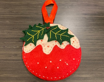 Christmas gift/new year sale---handsew felt flatties Christmas tree Ornament/Gift tags---Christmas Decoration Santa Ornaments--one ornament
