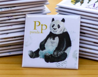 Panda Aimants frigo Cathy Faucher illustration  2x2 pouces  Aimants rigides  Illustré au Québec  Imprimé au Canada