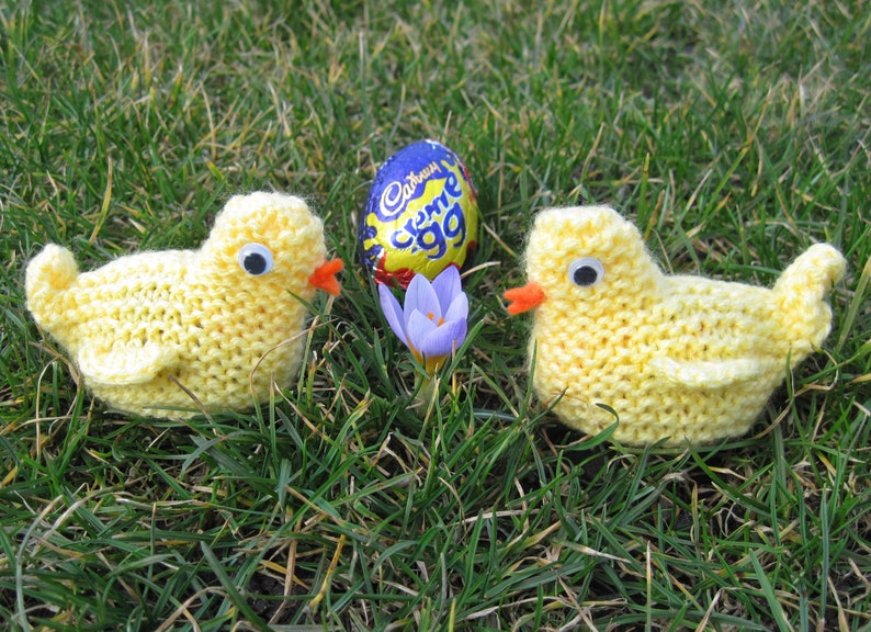 Easter chicks Creme Egg Cover Egg cozy Hand knitted Easter Etsy