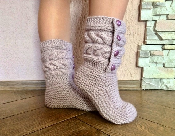 fuzzy wool socks