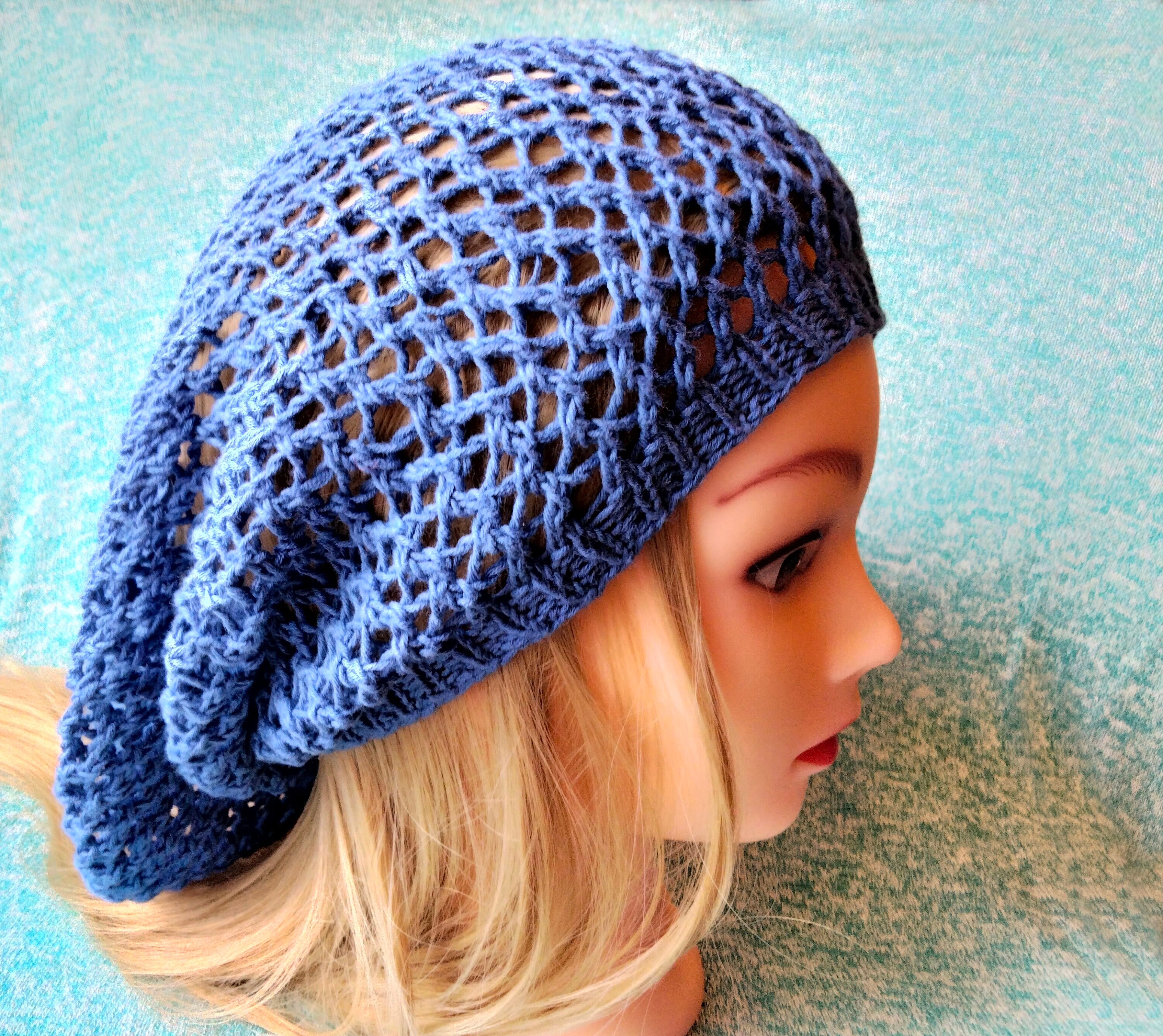 Slouchy beanie Mesh hat Fun hat Hair Net Snood Etsy