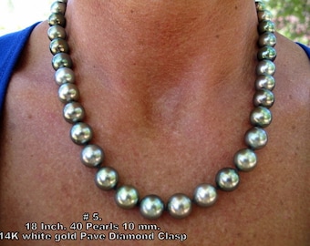 Tahitian Black Pearl  Necklace