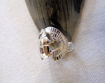 Scarab Ring  Sterling Silver