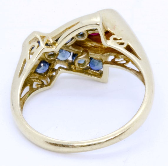 Stunning SCBS 10K Solid Yellow Gold Cocktail Ring… - image 5