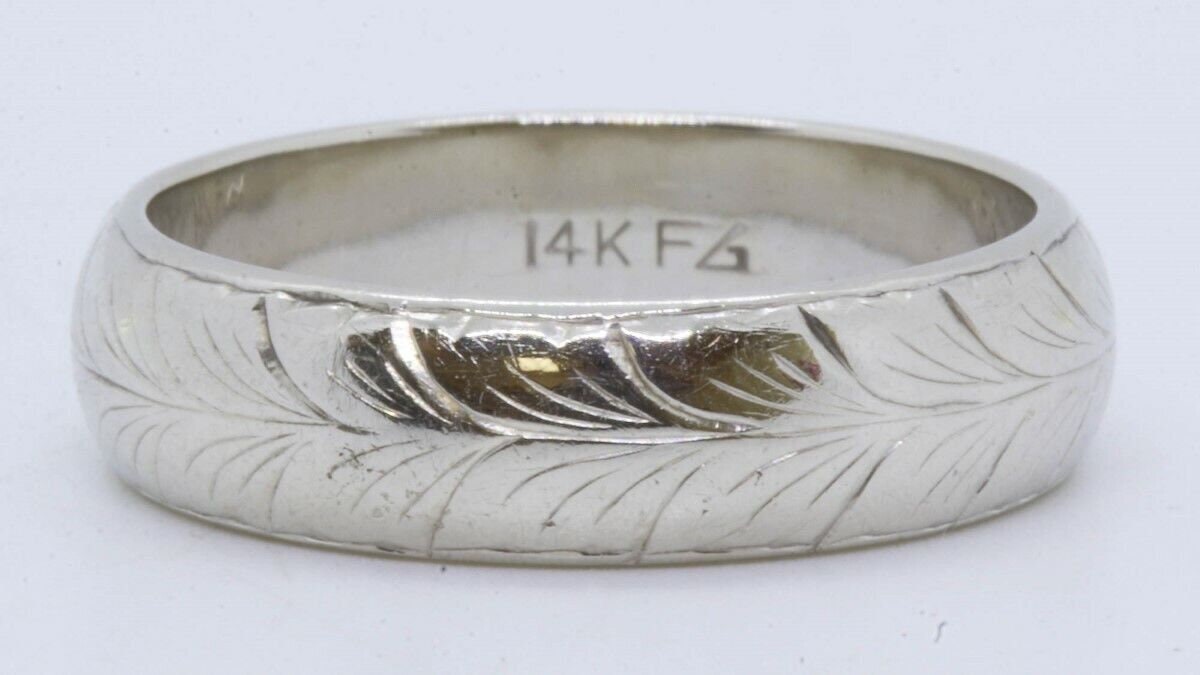 14k fg 2024 white gold ring