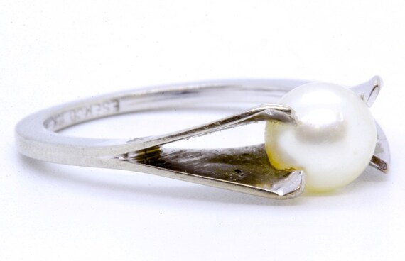 Vintage ESEMCO 10K Solid White Gold White Pearl S… - image 7