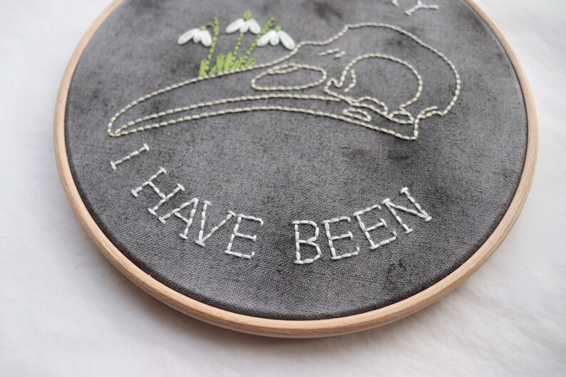 Vax/'ildan \u2018How Lucky I Have Been\u2019 hand embroidery art