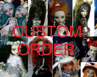 CUSTOM ORDER! Monster High repaint, Monster High OOAK, Custom Monster High, Not any doll is shipped from the pictures !!!