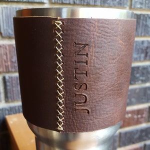 YETI 30oz Rambler Tumbler Tazza Isolata Manica in Pelle - Personalizzata