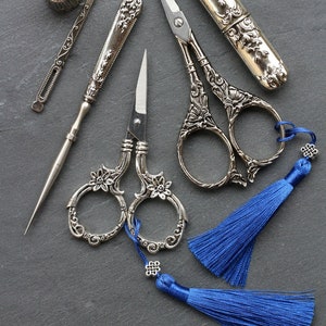 Set nécessaire couture "Luxe Argentée"- Set d'outils/broderie- Ensemble d'outils artisanat- Couture/Broderie- Fourniture- Travaux manuels