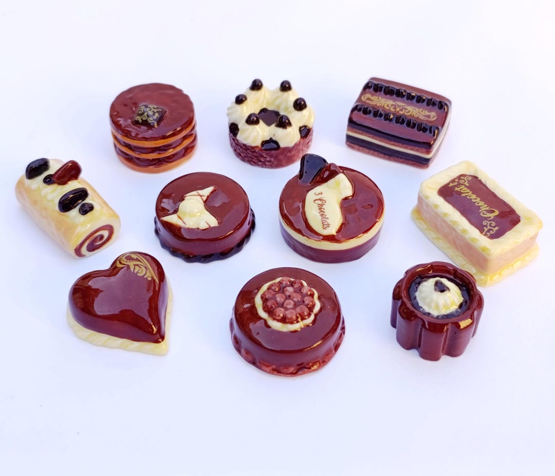 Lot De 18 Mini Pâtisseries En Résine – Accessoires Réalistes Pour Maison De Poupée Et Déco Miniature