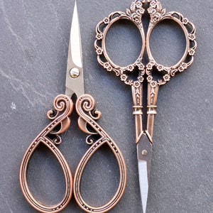 Tool set for sewing/embroidery- Craft tool set - Embroidery/Sewing- Bronze/Brass/Red- Finding sewing embroidery image 7