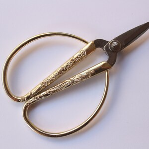 87 mm Forbicine Oro/Bronzato/Argento-Cucito/Ricamo Accessori a punta Fornitura/Regalo Stile vintage immagine 4