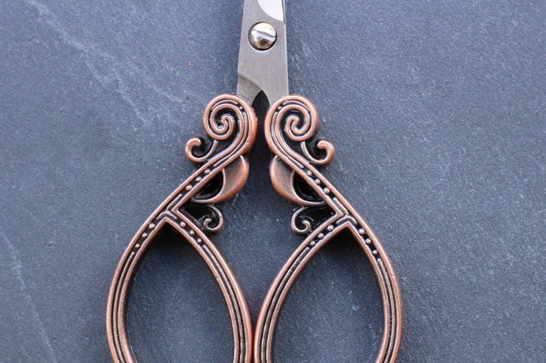 Tool set for sewing/embroidery- Craft tool set - Embroidery/Sewing- Bronze/Brass/Red- Finding sewing embroidery image 4