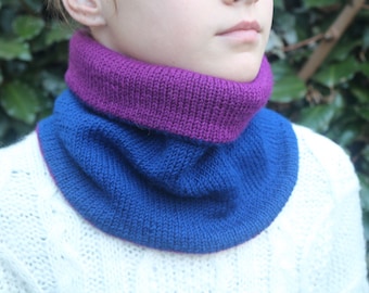 Snood/collar size- Scarf-neck- Ready to ship- Wool- Handmade- Hook