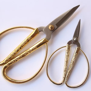 87 mm Forbicine Oro/Bronzato/Argento-Cucito/Ricamo Accessori a punta Fornitura/Regalo Stile vintage immagine 7