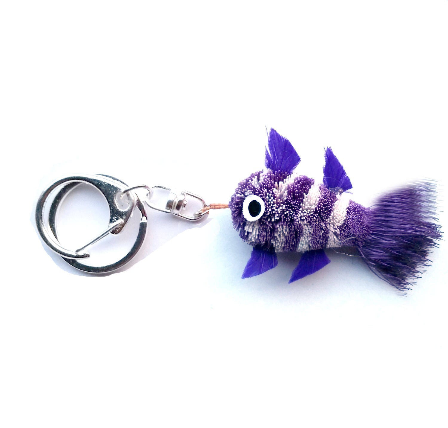 Clownfish Keychain Fish Keychain Etsy