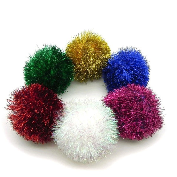 Tuff Kitty Puff® Sparkle Ball Cat Toy - Pick a Color