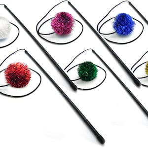 Tuff Kitty Puff Sparkle Ball Cat Wand