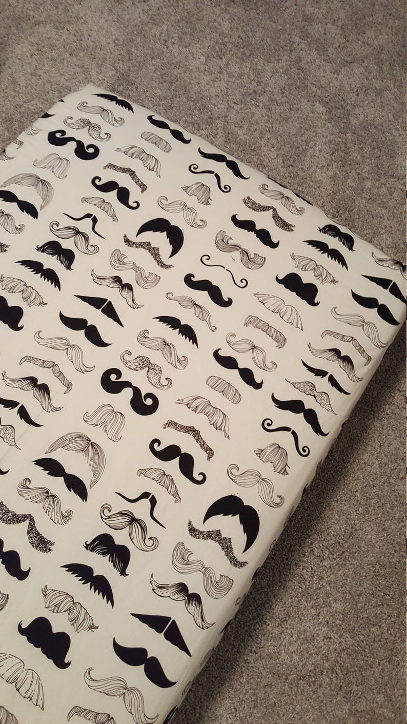 baby boy bedding baby shower gift Mustache crib sheet nursery bedding
