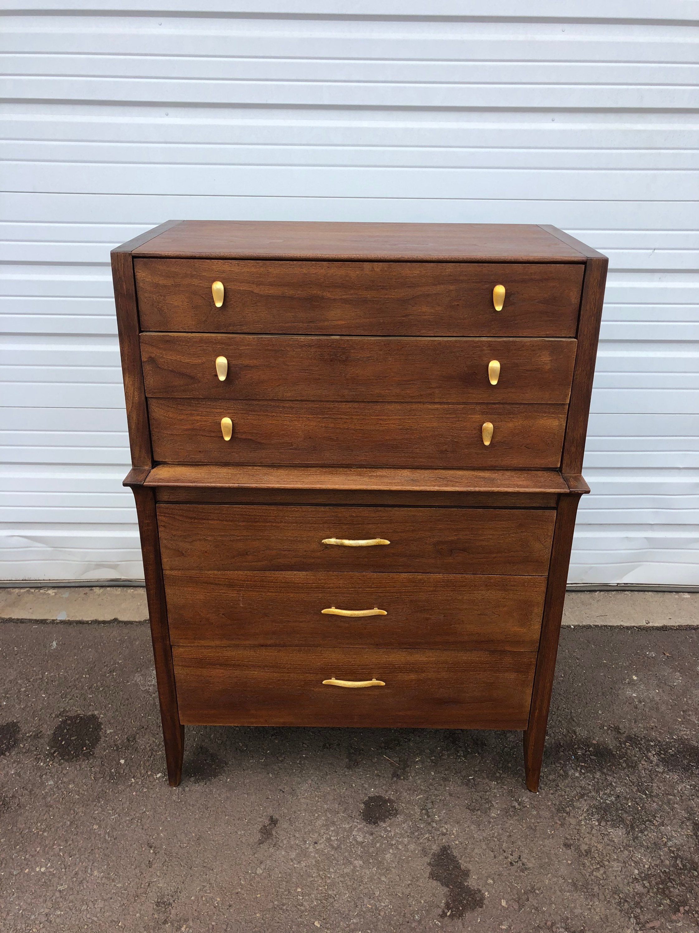 Mid Century Modern Drexel Furniture Profile Collection Walnut Etsy